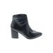 Lane Bryant Ankle Boots: Black Print Shoes - Women's Size 11 Plus - Almond Toe