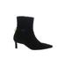 Giorgio Armani Ankle Boots: Strappy Stiletto Casual Black Print Shoes - Women's Size 36.5 - Pointed Toe