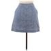 Express Casual A-Line Skirt Mini: Blue Print Bottoms - Women's Size 6