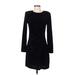 Paris Atelier & Other Stories Cocktail Dress - Sheath High Neck Long sleeves: Black Solid Dresses - Women's Size Small