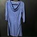 Athleta Dresses | Athleta Womens Ukiah Cowl Neck 3/4 Sleeve Stretch Sheath Dress Blue Size Medium | Color: Blue | Size: M