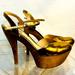 Gucci Shoes | Gucci Gold Metallic Platforms Y2k | Color: Gold | Size: 7.5