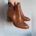 Madewell Shoes | Madewell The Regan Boots Ankle Boots Brown Leather Block Heels | Color: Brown | Size: 9.5