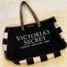 Victoria's Secret Bags | Like New Victoria’s Secret Weekender Tote Beach Gym Travel Bag Leather Handles | Color: Black/Pink | Size: Os