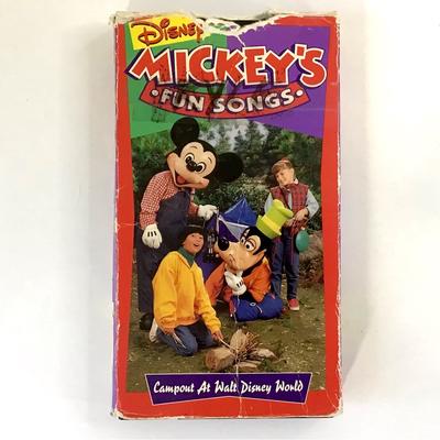 Disney Other | Disney Mickeys Fun Songs Campout At Walt Disney World Vhs Video Tape Vintage | Color: Purple/Red | Size: Os