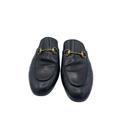 Gucci Shoes | Gucci Black Slide-On Flats Gold Buckle Shoes Size 38 / 7.5 | Color: Black | Size: 7.5