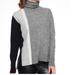 Athleta Sweaters | Athleta Wool Transit Color Block Merino Sweater Grey Striped Turtle Neck Xxs | Color: Black/Gray | Size: Xxs