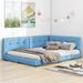 Queen Upholstered Tufted Platform Bed, Modern Wood Bed Frame w/Wood Slats Support, No Box Spring Required&Easy to Assemble, Blue