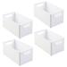 mDesign Plastic Home Office Supply Organizer with Handles - 4 Pack - 10 X 6