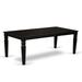 East West Furniture Dining Table Set Includes a Rectangle Wooden Table and Parson Chairs, Black (Pieces Options)