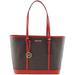 Michael Kors Bags | Michael Kors Jet Set Travel Large Logo Tote Bag Brown/Flame Red $448 Nwt | Color: Red | Size: Os