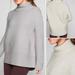 Athleta Sweaters | Athleta Grey Ribbed Chunky Mock Neck Funnel Neck Sweater Tunic Merino Wool Xxs | Color: Gray | Size: Xxs