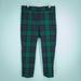J. Crew Pants & Jumpsuits | J. Crew Size 14 Ruby Pant Blue Green Plaid Print Ankle Length Slim Cropped Pants | Color: Blue/Green | Size: 14