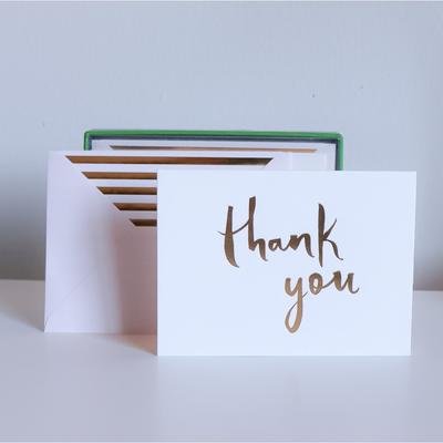 Kate Spade Office | Kate Spade Thank You Notecards Set 10 Cards And Envelopes. | Color: Gold/White | Size: Os