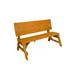 Amish Casual Amish Folding Wooden Outdoor Picnic Table Wood in Yellow | 30 H x 58.5 W x 35 D in | Wayfair CAF-039-02