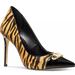 Michael Kors Shoes | Nib Michael Kors Parker Tiger Print Calf Hair And Leather Pump In Marigold | Color: Black/Orange | Size: Various