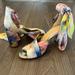 Jessica Simpson Shoes | Jessica Simpson Satin Multicolor Sandals | Color: Pink/Purple | Size: 6.5