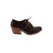 Kork-Ease Heels: Oxford Chunky Heel Casual Brown Print Shoes - Women's Size 6 - Round Toe