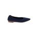 Flats: Blue Solid Shoes - Women's Size 7 1/2