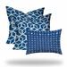 HomeRoots 3 Piece Indoor/Outdoor Geometric Pillow Set Polyester | 20 W in | Wayfair 1000409924