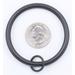 MERIVILLE 14 Pcs 2-Inch Inner Diameter Metal Flat Curtain Rings w/ Eyelets (Set Of 28 Circle Eyelet, Satin Nickel) Metal in Black | Wayfair
