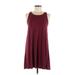 Abercrombie & Fitch Casual Dress - Mini Scoop Neck Sleeveless: Burgundy Solid Dresses - Women's Size Medium