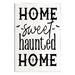Stupell Industries Az-658-Wood Haunted Home Phrase On Canvas by Lil' Rue Print Canvas in White | 15 H x 10 W x 0.5 D in | Wayfair az-658_wd_10x15