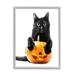 Stupell Industries Black Cat & Jack-o-Lantern by Annalisa Latella Wood in Brown | 20 H x 16 W x 1.5 D in | Wayfair az-647_gff_16x20