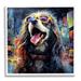 Stupell Industries Az-197-Framed Dog In Modern City Framed On Wood by Ray Powers Print Wood in Black/Brown/Gray | 24 H x 24 W x 1.5 D in | Wayfair