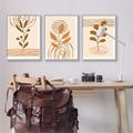 Stupell Industries Beige Boho Sprouts Framed On Wood 3 Pieces Print Wood in Brown | 30 H x 24 W x 1.5 D in | Wayfair a3-211_gff_3pc_24x30