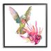 Stupell Industries Desert Hummingbird Watercolor Framed On Wood Print Wood in Brown/White | 24 H x 24 W in | Wayfair ay-991_fr_24x24