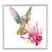 Stupell Industries Desert Hummingbird Watercolor Framed On Wood Print Wood in Brown/White | 12 H x 12 W x 1.5 D in | Wayfair ay-991_wfr_12x12