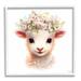 Stupell Industries Soft Floral Lamb Framed On Wood by Roozbeh Print Wood in Brown | 12 H x 12 W x 1.5 D in | Wayfair az-727_wfr_12x12