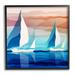 Stupell Industries Ba-110-Framed Contemporary Boats Seascape On Canvas by Ziwei Li Print Canvas in Blue | 12 H x 12 W x 1.5 D in | Wayfair