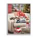 Stupell Industries Az-624-Framed Pets On Holiday Couch On Canvas by Jason Kirk Print Canvas in Green/Red/White | 20 H x 16 W x 1.5 D in | Wayfair