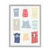Stupell Industries Ba-071-Framed Modern Life Jackets On Canvas by Lil' Rue Print Canvas in Blue/Red/White | 14 H x 11 W x 1.5 D in | Wayfair