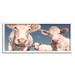 Stupell Industries Az-348-Framed Three White Cows Canvas in Blue | 13 H x 30 W x 1.5 D in | Wayfair az-348_wfr_13x30