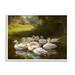 Stupell Industries Az-069-Framed Country Ducks In Pond On Canvas by Ziwei Li Print Canvas in Green | 11 H x 14 W x 1.5 D in | Wayfair