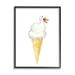 Stupell Industries Az-073-Framed Duck Ice Cream Cone On Canvas by Ziwei Li Print Canvas in Brown | 14 H x 11 W x 1.5 D in | Wayfair az-073_fr_11x14