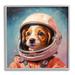 Stupell Industries Astronaut Dog In Space Framed On Wood by Roozbeh Wood in Brown | 17 H x 17 W x 1.5 D in | Wayfair az-133_gff_17x17