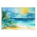 Stupell Industries Ba-006-Framed Abstract Sun On Beach On Canvas by Andrea Haase Print Canvas in Blue | 13 H x 19 W x 0.5 D in | Wayfair