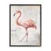 Stupell Industries Az-030-Framed Modern Flamingo Collage Wood in Brown/Pink | 30 H x 24 W x 1.5 D in | Wayfair az-030_fr_24x30