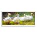 Stupell Industries Ducks By River Painting by Ziwei Li Wood in Brown | 13 H x 30 W x 1.5 D in | Wayfair az-074_wfr_13x30