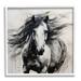 Stupell Industries Black Horse Abstraction Wood in Brown | 17 H x 17 W x 1.5 D in | Wayfair az-078_wfr_17x17