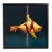 Stupell Industries Az-011-Framed Pole Dancing Chick by Lucia Heffernan Canvas in Blue | 12 H x 12 W x 1.5 D in | Wayfair az-011_fr_12x12