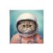 Stupell Industries Az-132-Framed Astronaut Cat In Space by Roozbeh Canvas in Blue | 0.5 D in | Wayfair az-132_wd_12x12