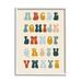 Stupell Industries Ba-957-Framed Earthy Alphabet Letters Framed On by Lil' Rue Textual Art in Brown/Orange/Yellow | 30 H x 24 W x 1.5 D in | Wayfair