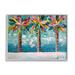 Stupell Industries Az-978-Framed Vivid Hue Palm Trees Canvas in Blue/Brown/Green | 11 H x 14 W x 1.5 D in | Wayfair az-978_gff_11x14