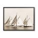 Stupell Industries Az-991-Framed Vintage Sailboat Fleet Canvas in White | 16 H x 20 W x 1.5 D in | Wayfair az-991_fr_16x20