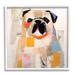 Stupell Industries Az-110-Framed Modern Pug Portrait Canvas in Black/Yellow | 24 H x 24 W x 1.5 D in | Wayfair az-110_wfr_24x24